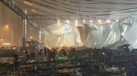 啤酒節(jié)現(xiàn)場發(fā)生桁架倒塌事故